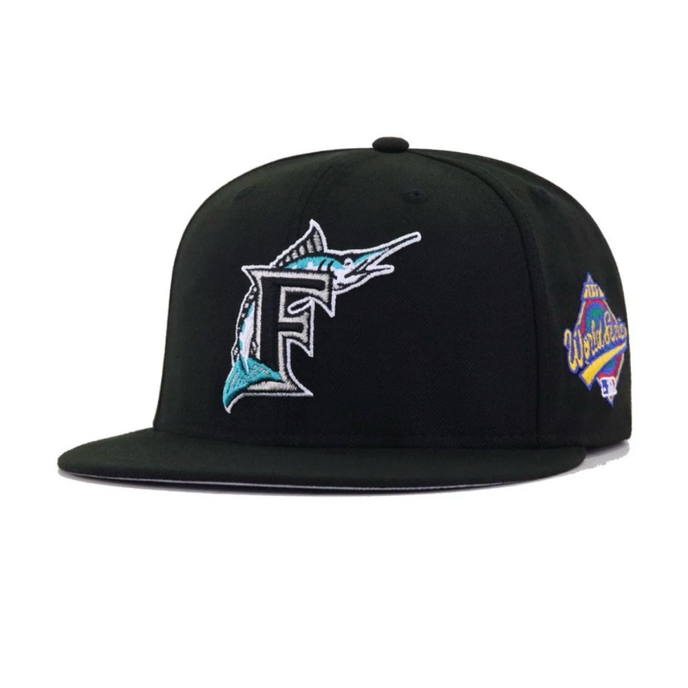 Florida Marlins Black 1997 World Series Cooperstown New Era 59Fifty Fitted 7.5